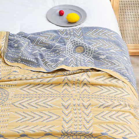 Geometric Pattern Soft Cotton Reversible Quilt 5