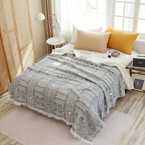 Geometric Pattern Soft Cotton Reversible Quilt 8
