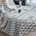 Geometric Triangle Print Cotton Muslin Quilt 4