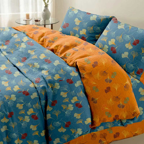 Ginkgo Leaf Cotton Bedding Set(4PCS)