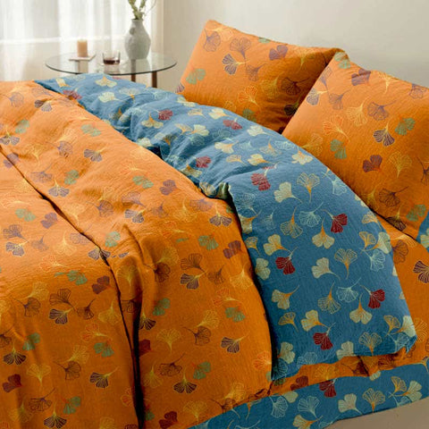 Ginkgo Leaf Cotton Bedding Set(4PCS)