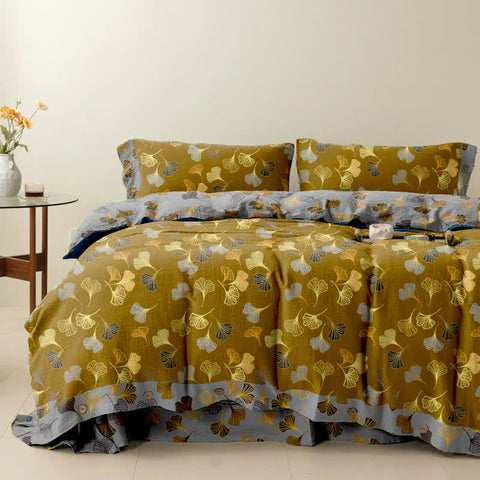 Ginkgo Leaf Cotton Bedding Set(4PCS)