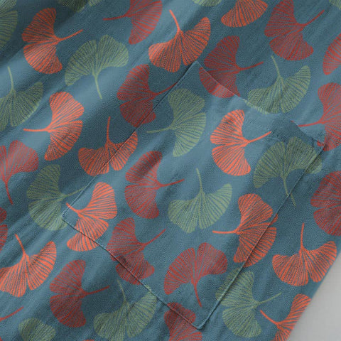 Ginkgo Bathrobe Cotton Gauze Japanese Robe