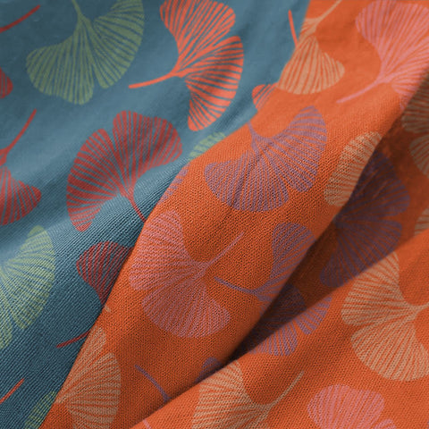 Ginkgo Bathrobe Cotton Gauze Japanese Robe