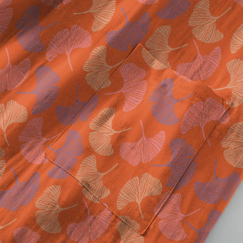 Ginkgo Bathrobe Cotton Gauze Japanese Robe