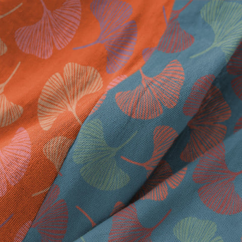 Ginkgo Bathrobe Cotton Gauze Japanese Robe