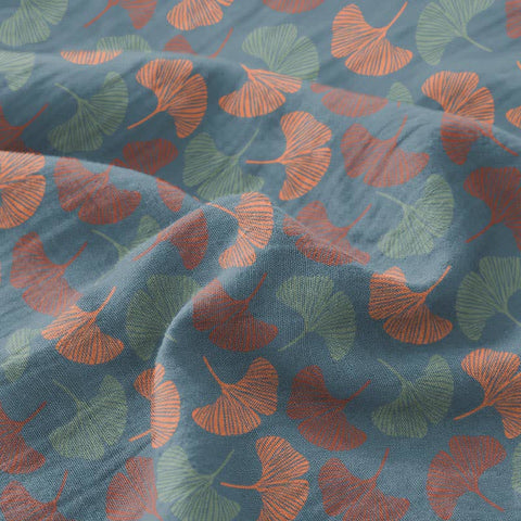 Reversible Ginkgo Cotton Bedspread Coverlet Set