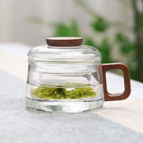 Borosilicate Glass Tea Infuser Mug