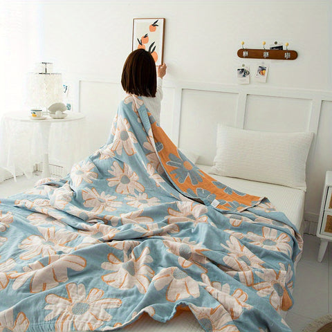Kasumi Cotton Blanket - Reversible Daisy