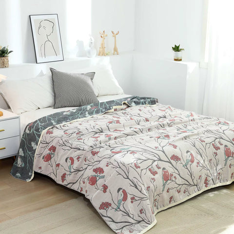 Cotton Woven Blanket - Hawthorn & Bullfinch Japanese Style