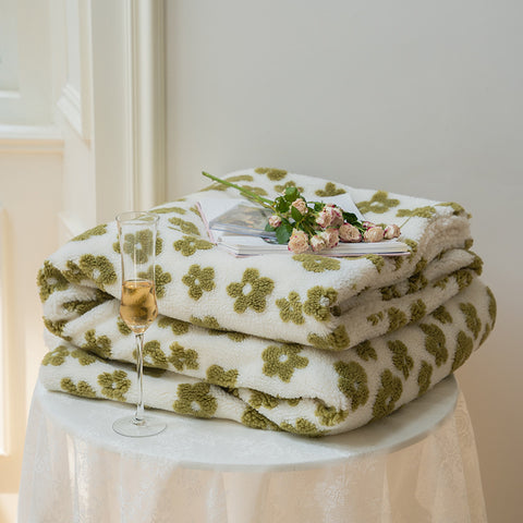 Floral Jacquard Warm Winter Blanket