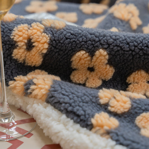 Floral Jacquard Warm Winter Blanket