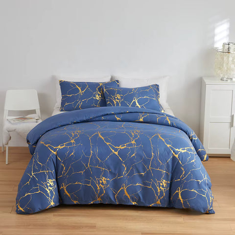 Marble Duvet Cover Set - Soft, Modern & Washable