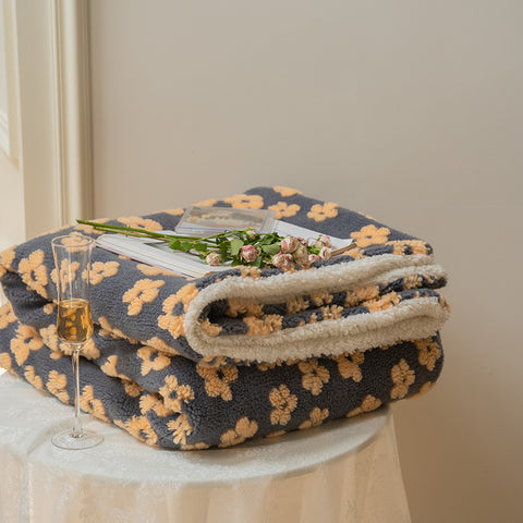 Floral Jacquard Warm Winter Blanket
