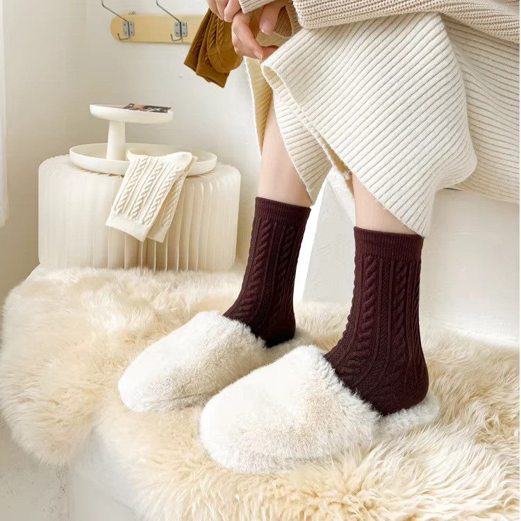 NORDIC COZY MID-CALF SOCKS