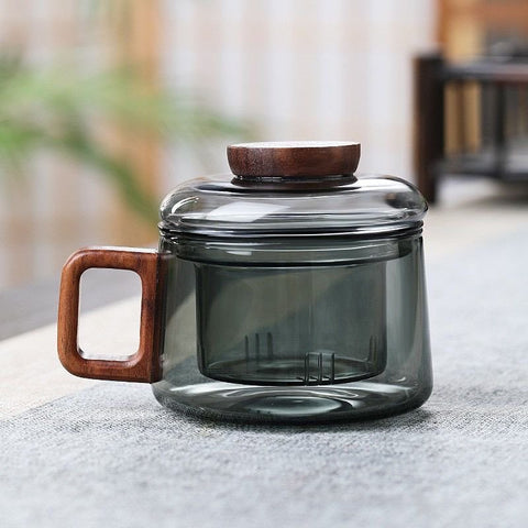 Borosilicate Glass Tea Infuser Mug