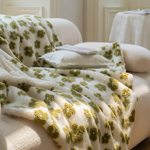 Floral Jacquard Warm Winter Blanket
