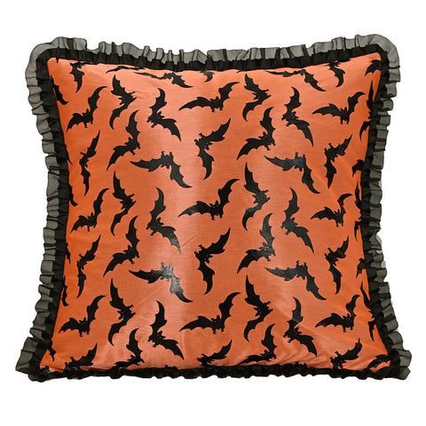 Halloween Ghost & Bat Motifs Decorative Pillow
