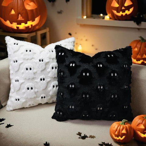Halloween Ghost Embroidered Pillow Covers Set (2PCS)