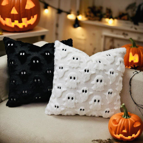 Halloween Ghost Embroidered Pillow Covers Set (2PCS)