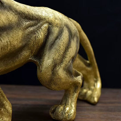 MAJESTIC GOLDEN LION FIGURINE