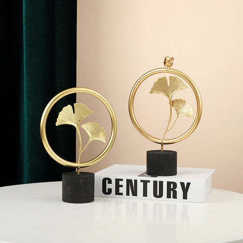 Golden Ginkgo Leaf Table Decor