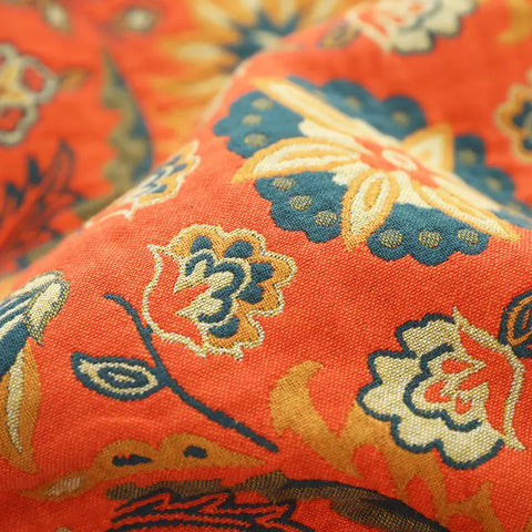 Terracotta Bloom Throw Blanket