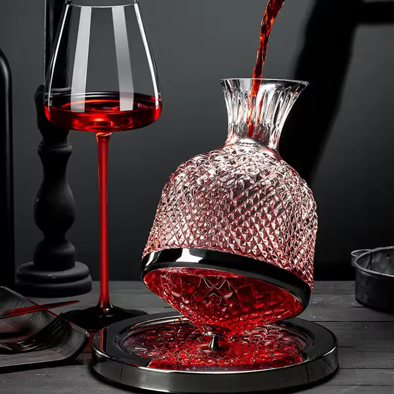 RUBY STEM BURGUNDY WINE GLASS