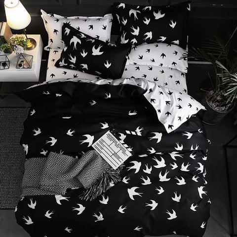 Duvet Cover & Pillowcases Set - Reversible Bedding