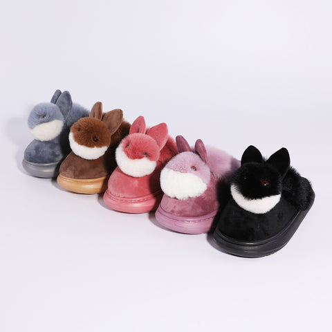 Women's Bunny Slippers - Warm, Super Plush Winter Essential