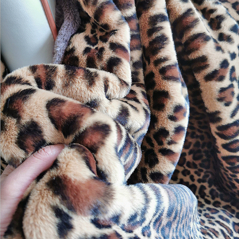 Premium Faux Fur Leopard Print Blanket