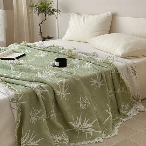 Jacquard Bamboo Reversible Cotton Gauze Quilt 4