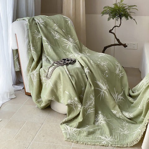 Jacquard Bamboo Reversible Cotton Gauze Quilt 6