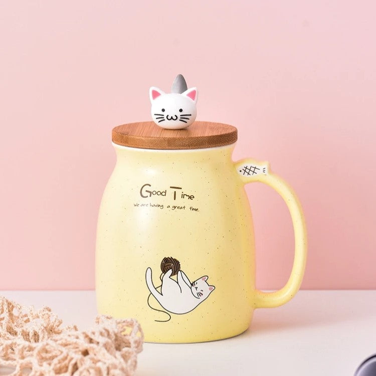 NEKOMORI CERAMIC CAT MUG