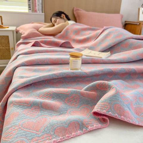 Love Print Pure Cotton Muslin Quilt 1