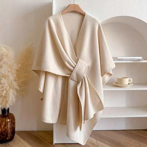 Women's Windproof Poncho Shawl