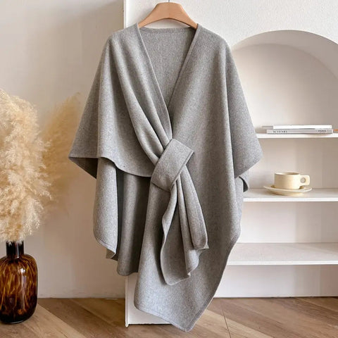 Women's Windproof Poncho Shawl