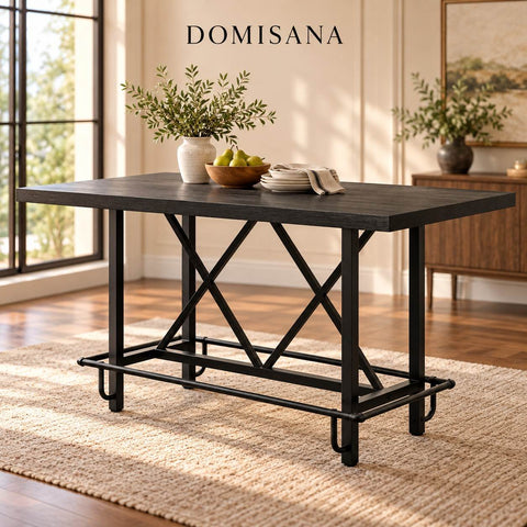 Rustic Industrial Counter Height Dining Table