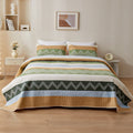 Modern Zigzag & Line Cotton Quilted Bedding 0
