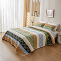 Modern Zigzag & Line Cotton Quilted Bedding 1