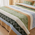 Modern Zigzag & Line Cotton Quilted Bedding 3