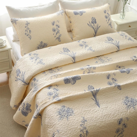 Cotton Quilted Bedding Set Comforter (3PCS)