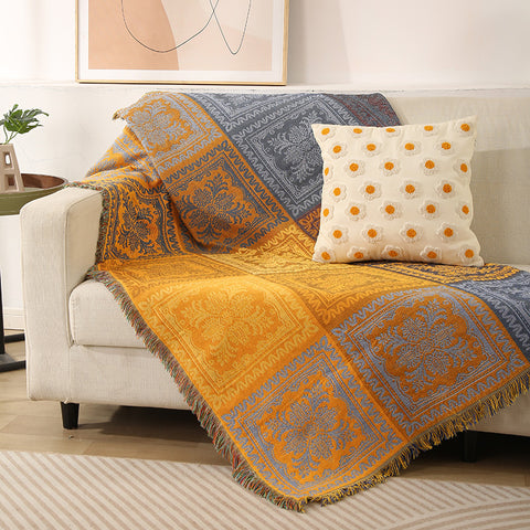 Couch & Sofa Cover - Cotton Patchwork Blanket