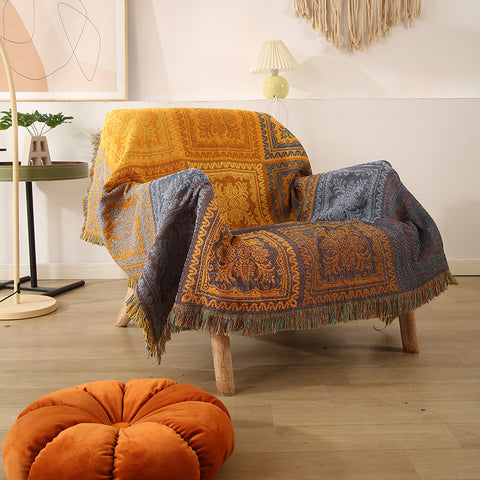 Couch & Sofa Cover - Cotton Patchwork Blanket
