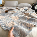 Paisley Geometric Patchwork Cotton Muslin Quilt 1