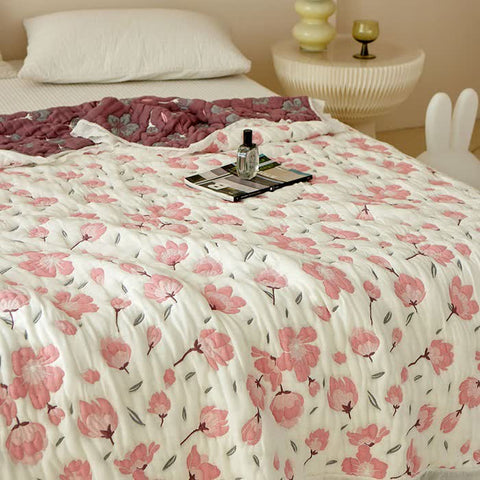 Peach Blossom Bamboo Fiber Soft Quilt 6