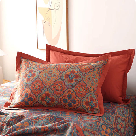 Petal Flower Pattern Cotton Reversible Quilt 4