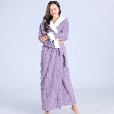 Hooded Robe Super Plush Bathrobe
