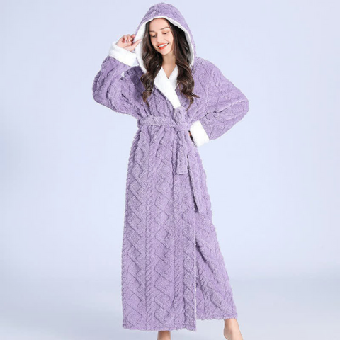 Hooded Robe Super Plush Bathrobe