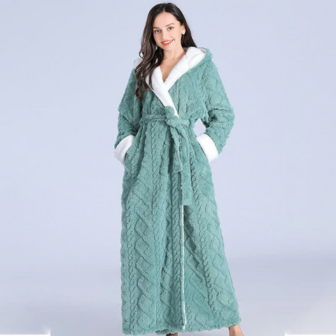 Hooded Robe Super Plush Bathrobe